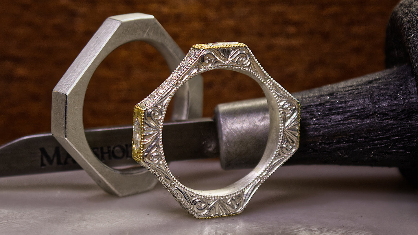 Handgravierte Ringe