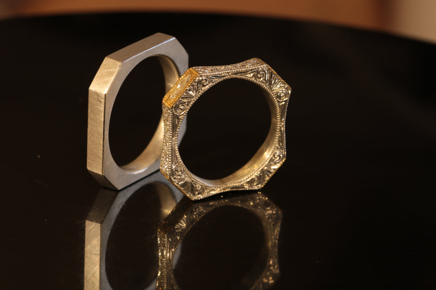 Handgravierte Ringe