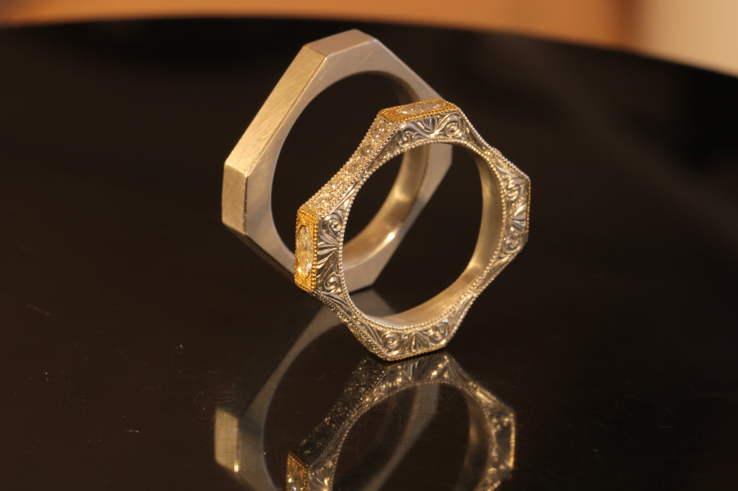 Handgravierte Ringe