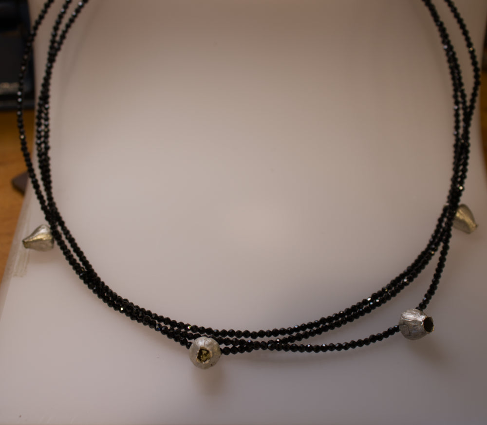 Collier mit Spinell und Silber 925